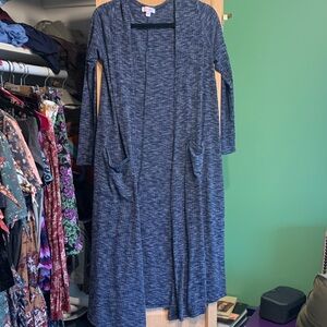 LuLaRoe Blue Long Cardigan